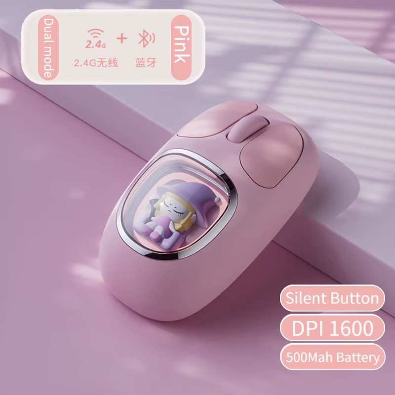 Whoa Mart Three-mode Bluetooth 2.4G Wireless Cute Doll Mouse - Image 9