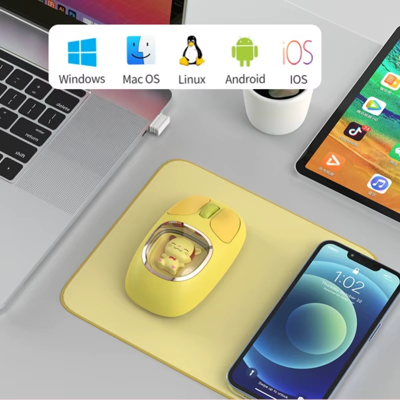 Whoa Mart Three-mode Bluetooth 2.4G Wireless Cute Doll Mouse - Image 4