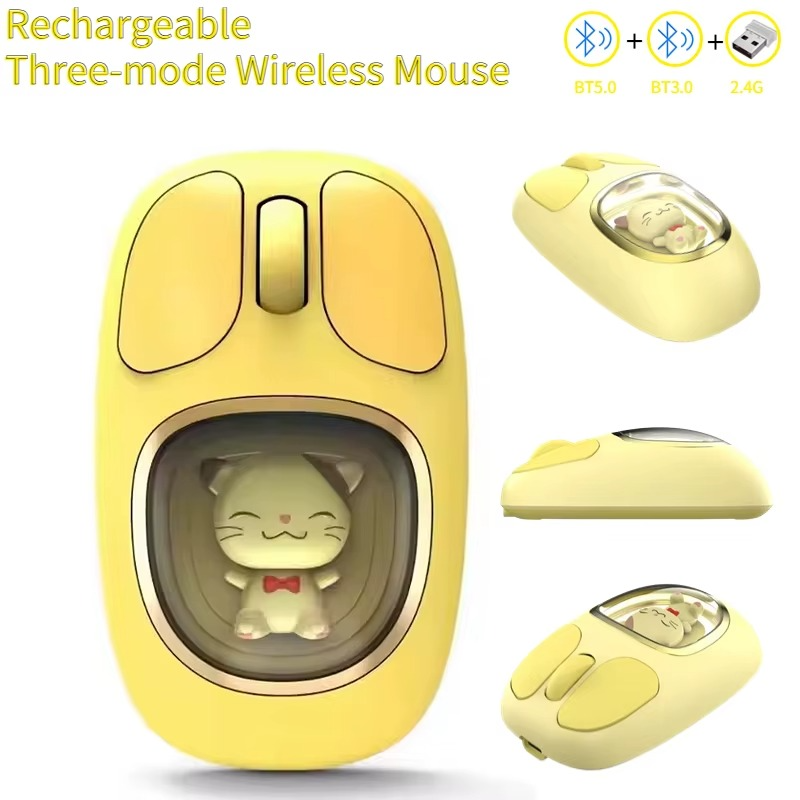 Whoa Mart Three-mode Bluetooth 2.4G Wireless Cute Doll Mouse - Image 2