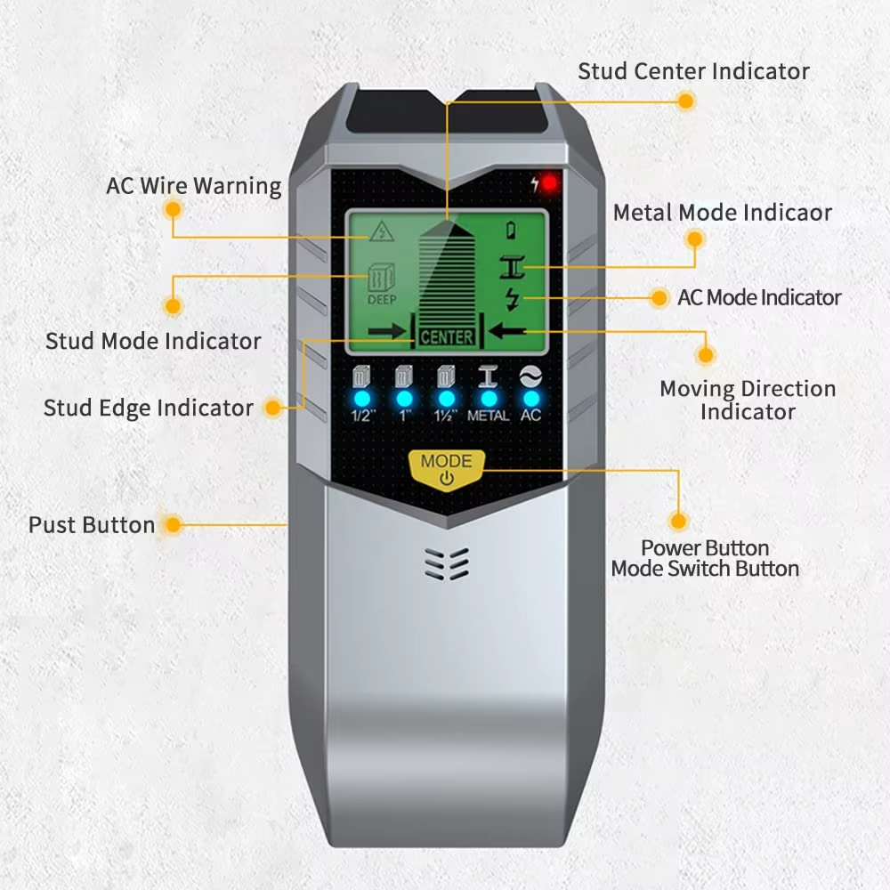 5 In 1 Electronic Wall Finders Multifunctional Handheld Metal Detector - Image 2