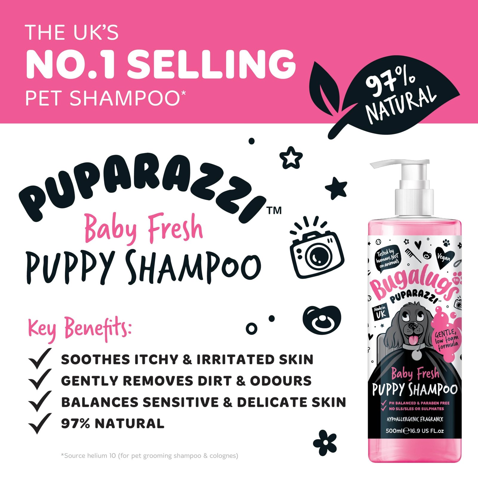 Bugalugs Puparazzi™ Baby Fresh Puppy Shampoo - Image 6